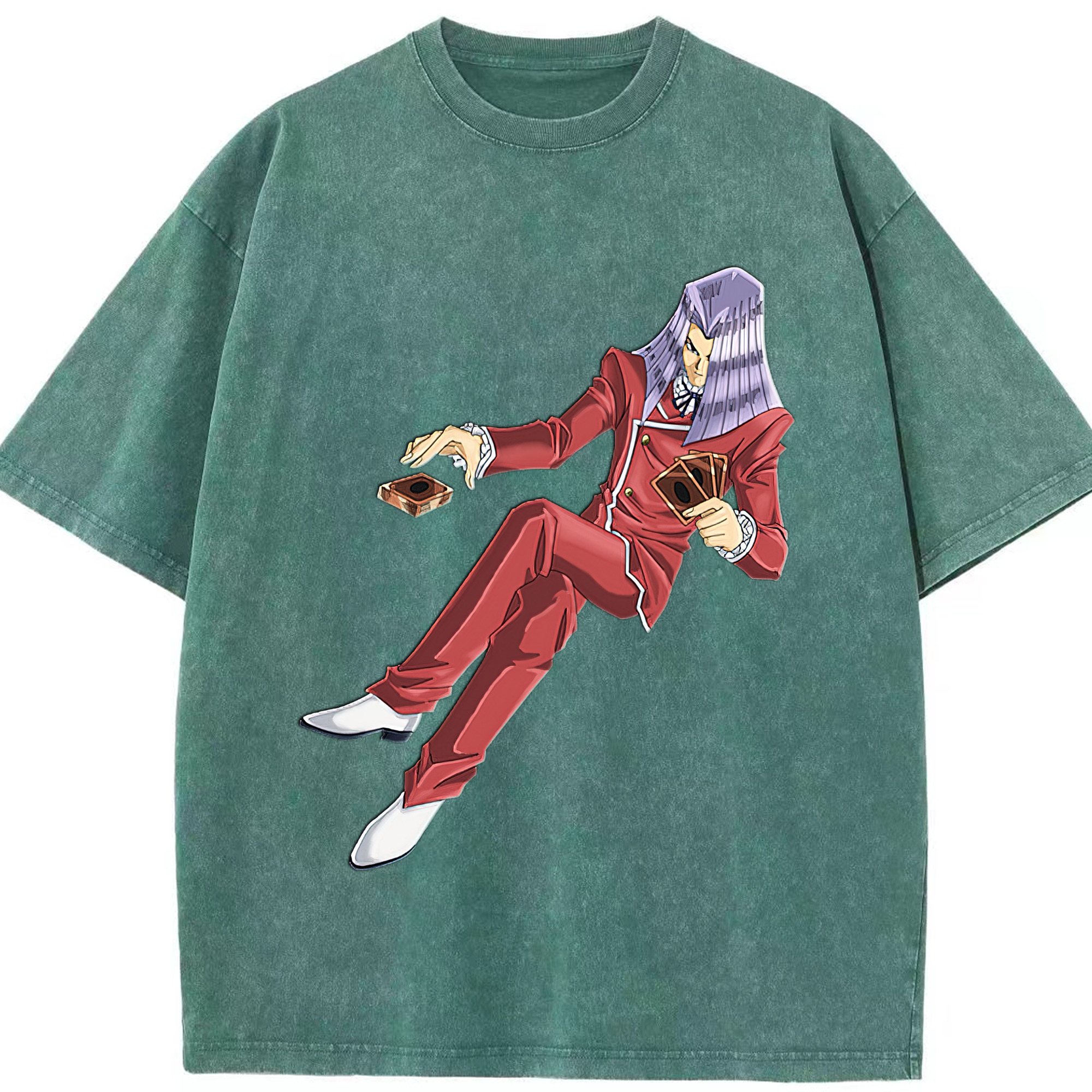 （画像用） 遊☆戯☆王 Yu-Gi-Oh! 綿100% ヴィンテージ風 半袖Tシャツ（フロントプリント）